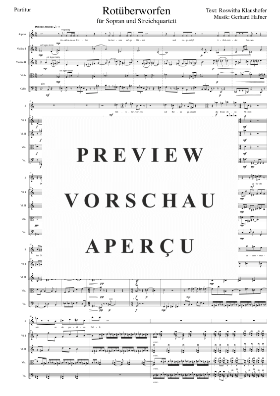 Produktgalerie: Seite 5 von 11 Rotüberworfen, , (Sopran Solo und Streicher Quartett)