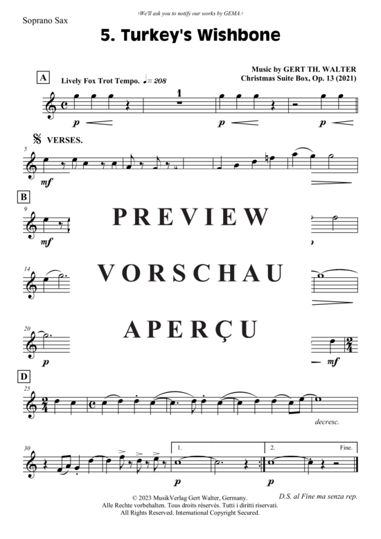 gallery: Turkey´s Wishbone , , (Saxophon Quartett SATB)