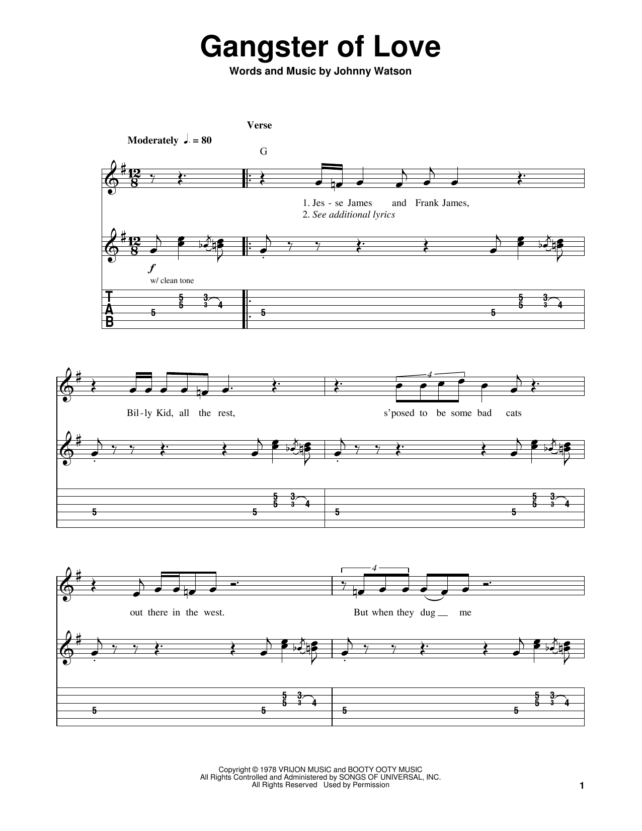 Product gallery: Page 1 of 1 Gangster Of Love, Johnny "Guitar" Watson