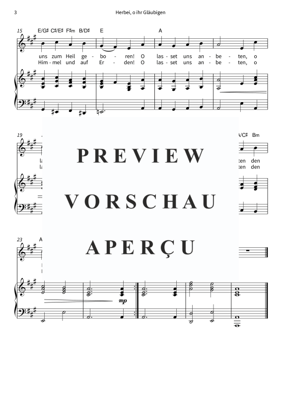 gallery: Herbei, o ihr Gläubigen, , (Gesang und Klavier)