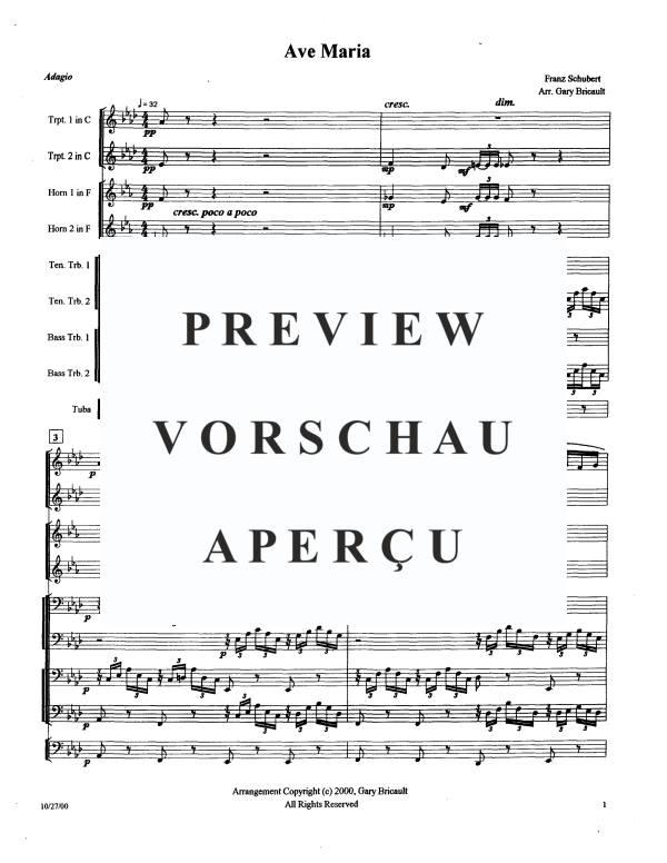 Product gallery: Page 4 of 11 Ave Maria, , Brass Ensemble - Nonet