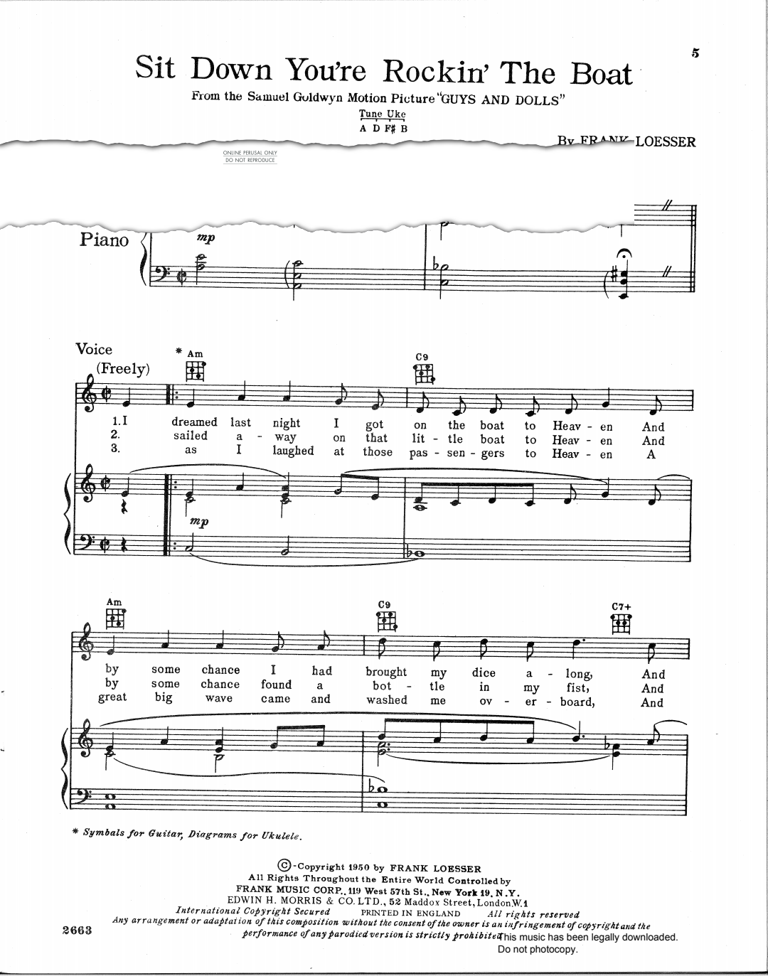 Produktbild zu: Sit Down You're Rockin' The Boat (from 'Guys And Dolls')