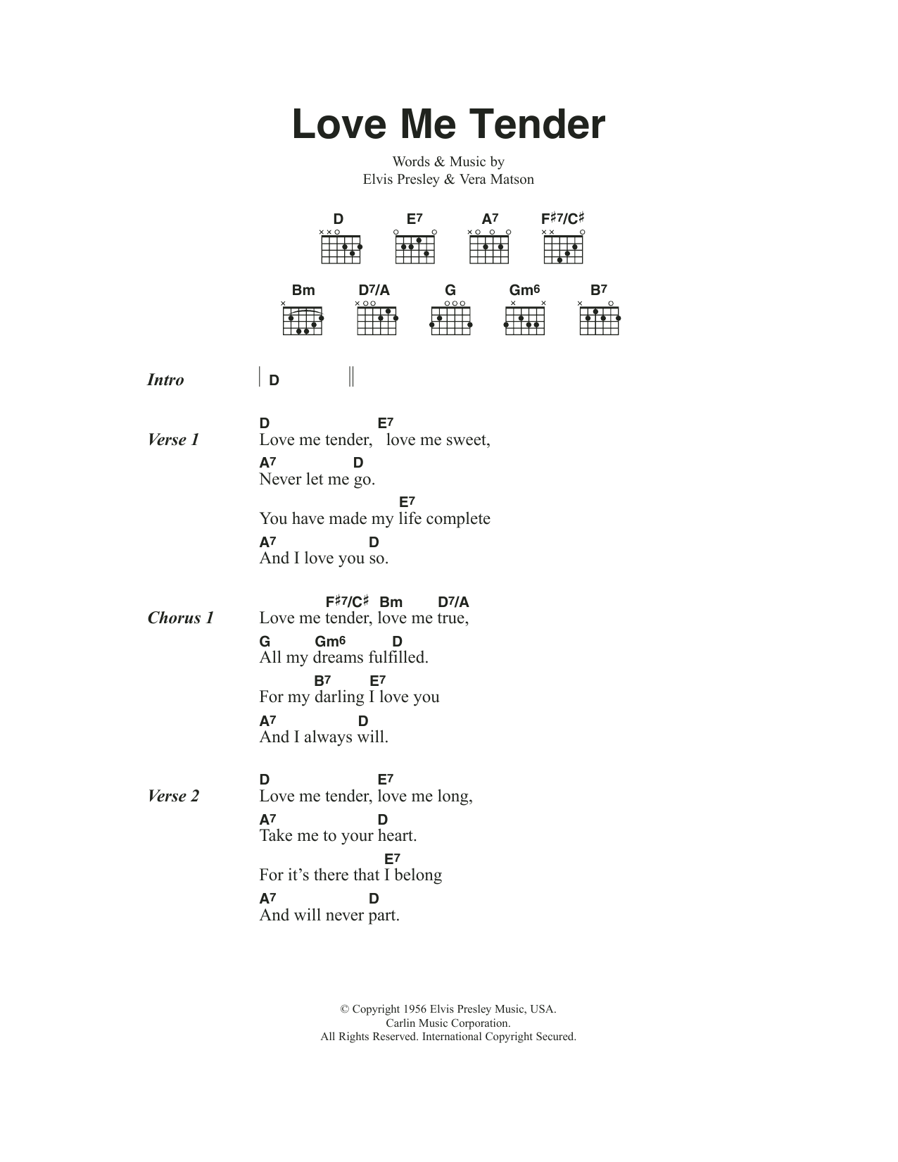 Produktgalerie: Seite 1 von 1 Love Me Tender, Elvis Presley, Gitarre
