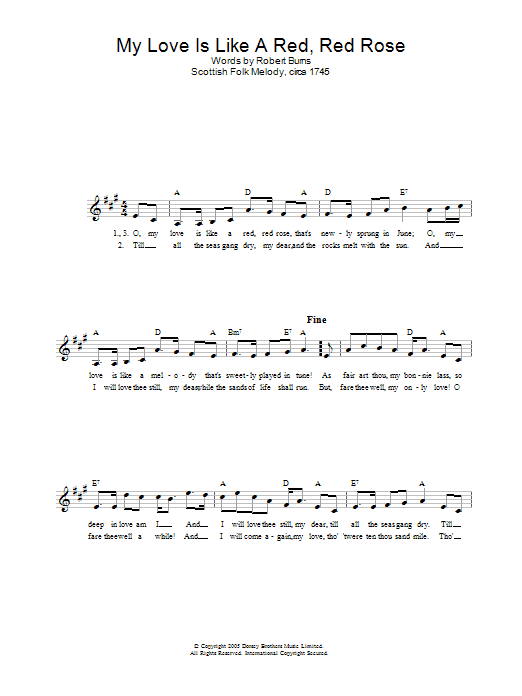 Produktgalerie: Seite 1 von 1 My Love Is Like A Red, Red Rose, Traditional, Melodieinstrument