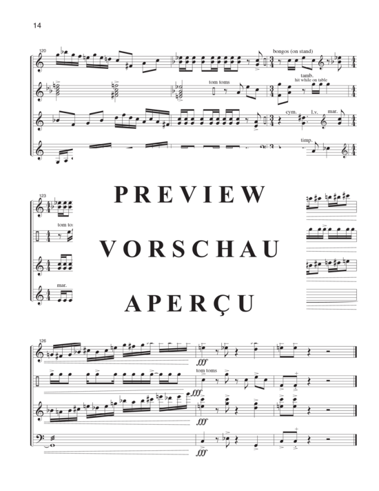 Product gallery: Page 17 of 21 Overture for Percussion , , (4 percussionists)