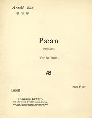 cover: Pæn (Passacaglia), Arnold Bax, Klavier