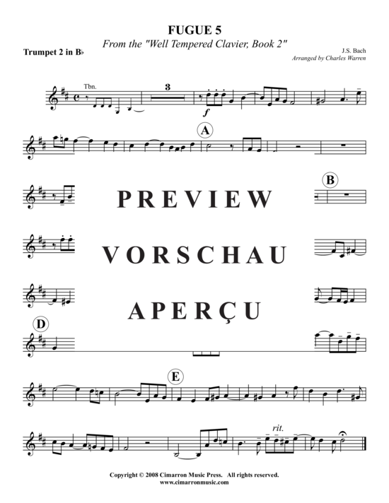 Produktgalerie: Seite 8 von 9 Fuga Nr. 5 aus Wohltemp. Klavier 2 , , (Blechbläserquintett)