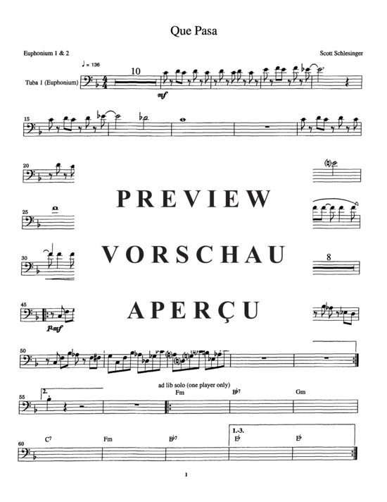Produktgalerie: Seite 14 von 21 Que Pasa , , (Tuba Ensemble 1-7 Tuben )