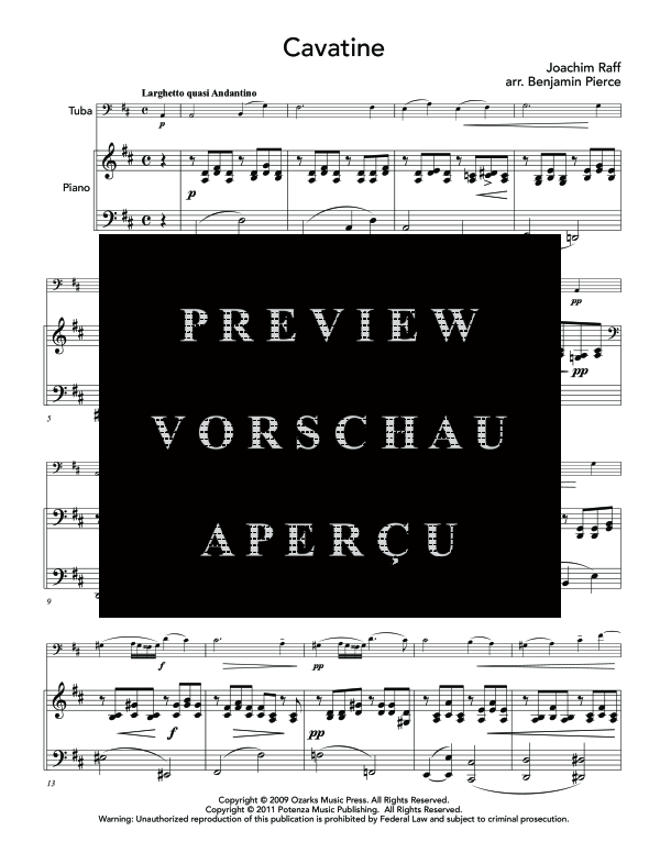 Produktgalerie: Seite 5 von 10 Cavatine, , (Tuba und Klavier)