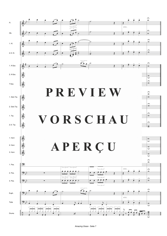 gallery: Amazing Grace, , Solo für 2 Trompeten/Cornets und Blasorchester