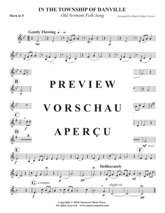 Produktgalerie: Seite 9 von 10 In The Township of Danville , , (Holzbläser Quintett)