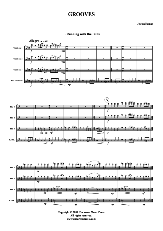 Product picture to: Grooves 3 Sätze Joshua Hauser