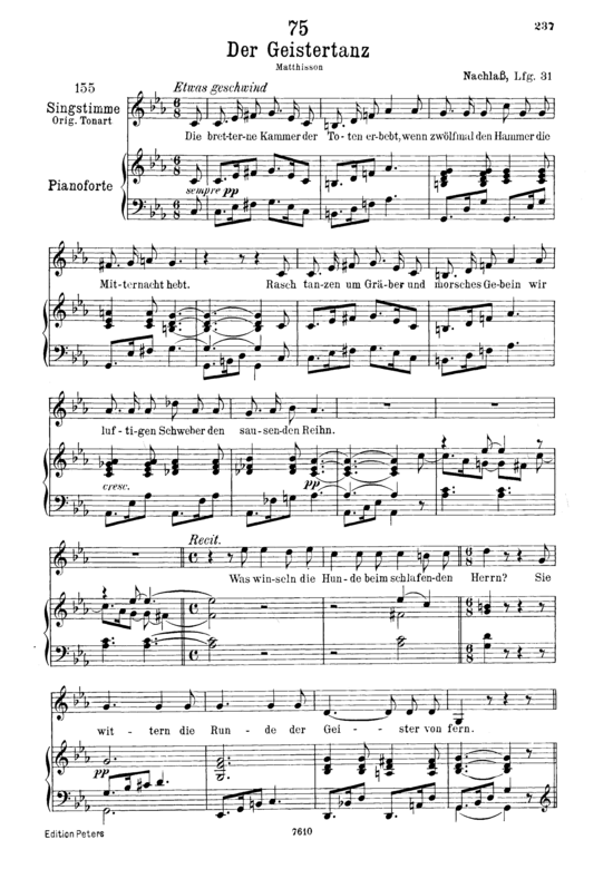 Product picture to: Der Geistertanz D.116Franz Schubert