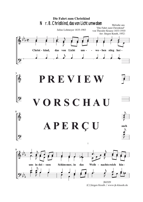Produktgalerie: Seite 2 von 3 Die Fahrt zum Christkind, 8. Christkind, das von Licht umwoben, , Gemischter Chor