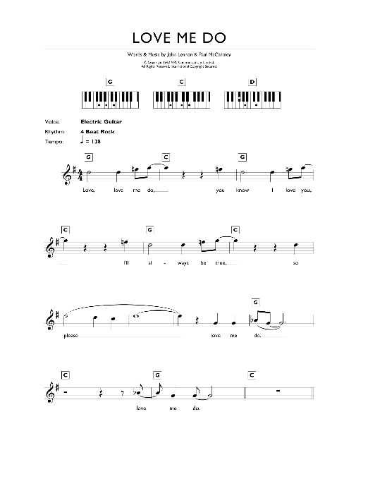Produktgalerie: Seite 1 von 1 Love Me Do, The Beatles, Klavier