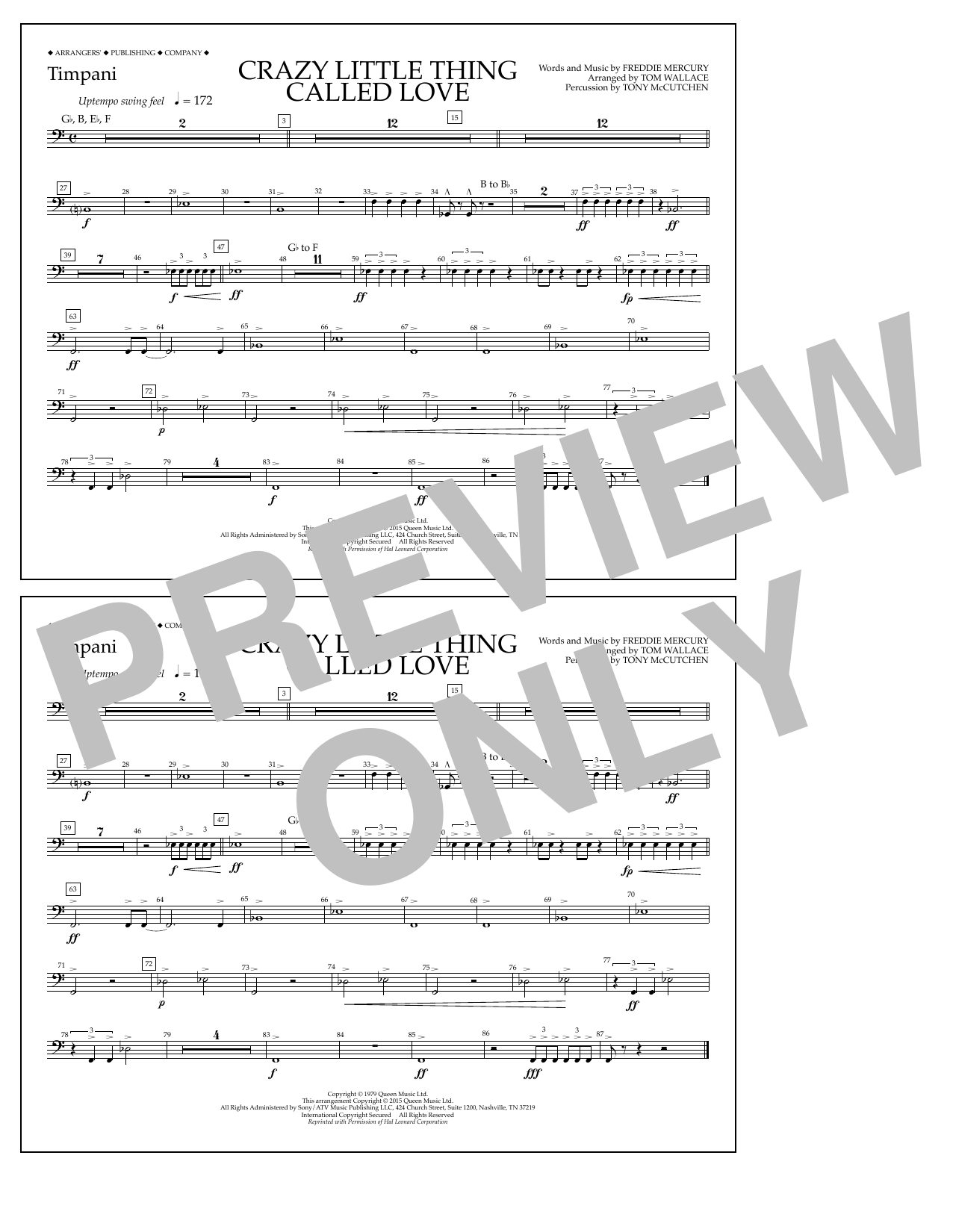 Produktbild zu: Crazy Little Thing Called Love - Timpani