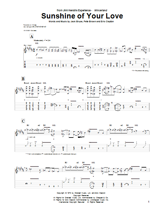 Produktgalerie: Seite 1 von 1 Sunshine Of Your Love, Jimi Hendrix, Gitarre