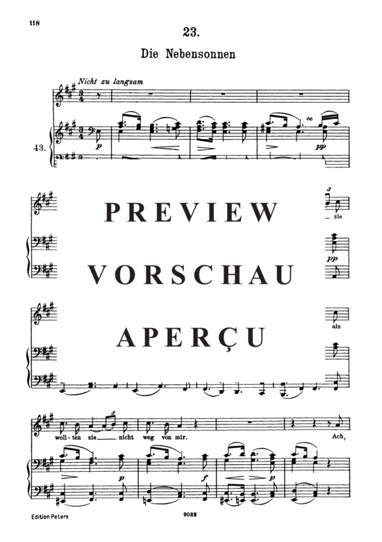 gallery: Die Nebensonnen D.911-23 (Winterreise) , ,  (Gesang hoch + Klavier)