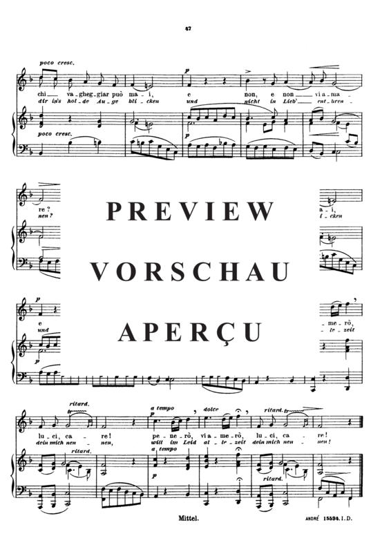 gallery: Per la gloria d´adorarvi , Sieber Ferdinand, (Gesang mittel + Klavier)