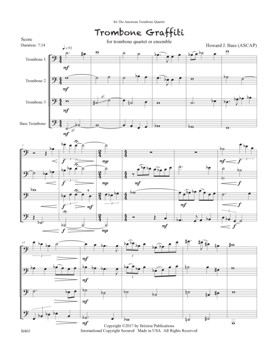 Product picture to: Trombone Graffiti Howard J. Buss