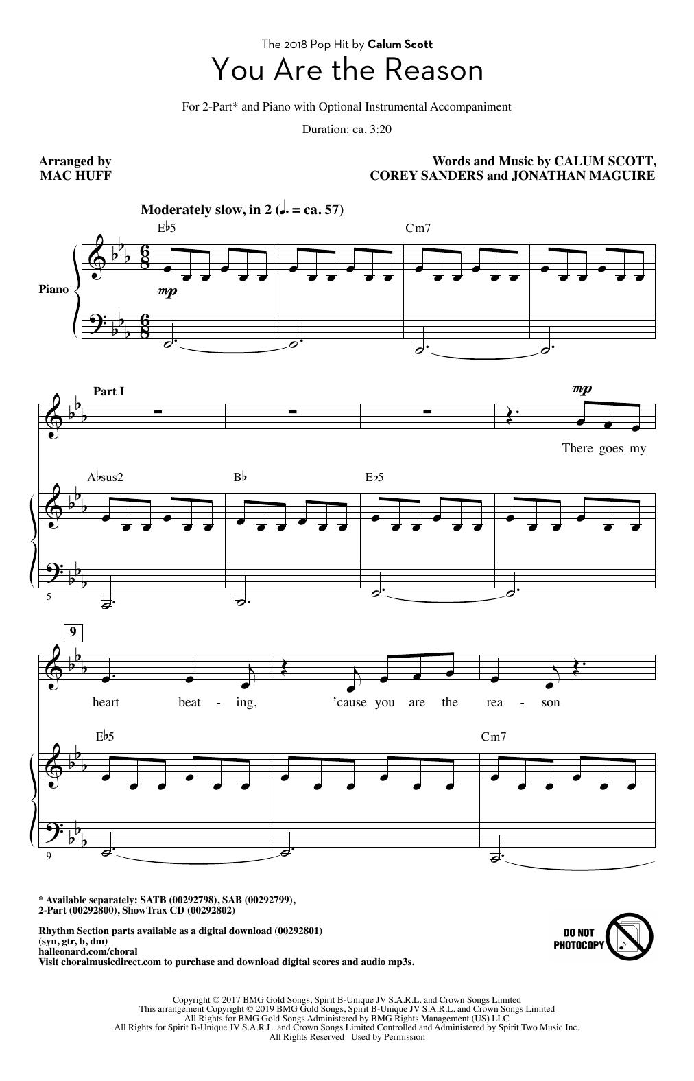 Produktgalerie: Seite 1 von 1 You Are The Reason (arr. Mac Huff), Calum Scott, Chor