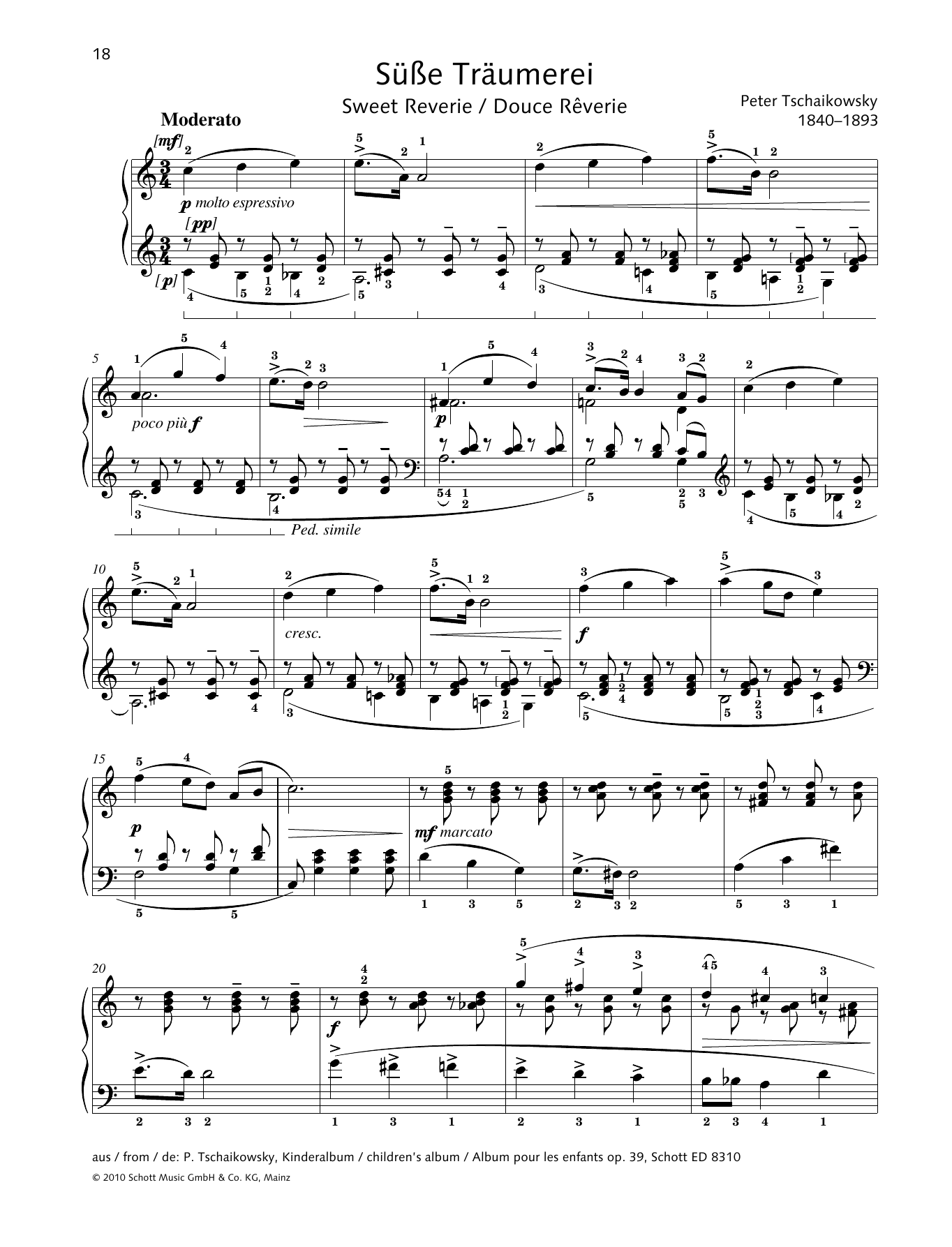 Product gallery: Page 1 of 1 Sweet Reverie, Pyotr Il'yich Tchaikovsky