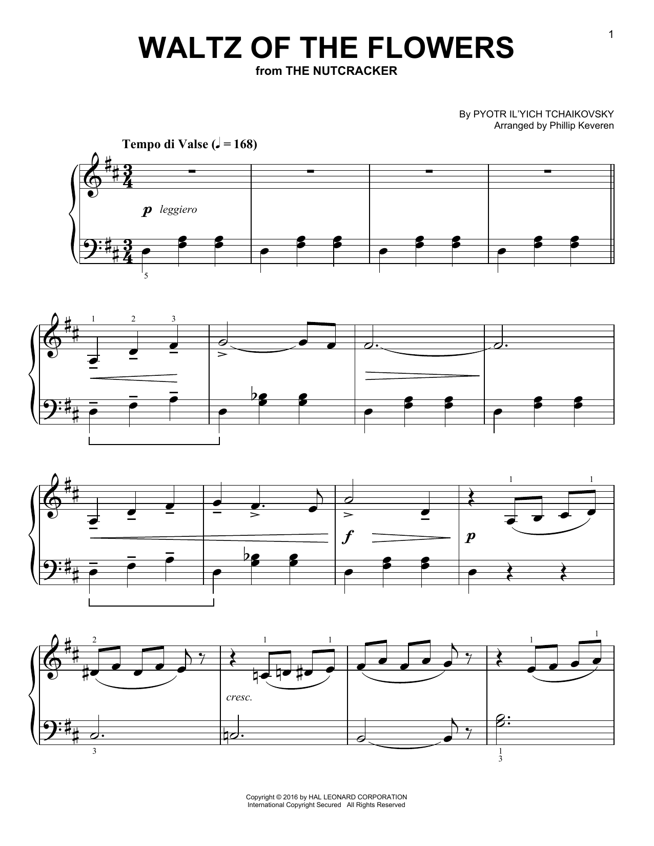 Produktbild zu: Waltz Of The Flowers (from The Nutcracker) (arr. Phillip Keveren)