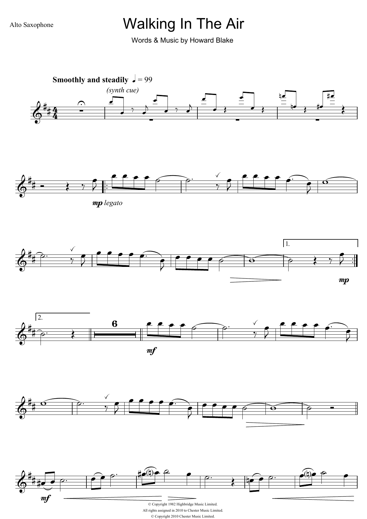 Product gallery: Page 1 of 1 Walking In The Air (theme from The Snowman), Howard Blake