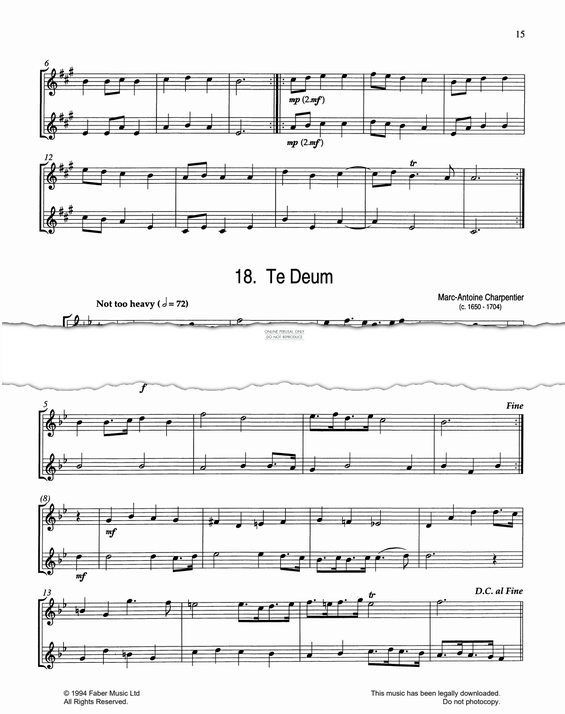 Produktgalerie: Seite 1 von 1 Te Deum, Marc-Antoine Charpentier, Trompete