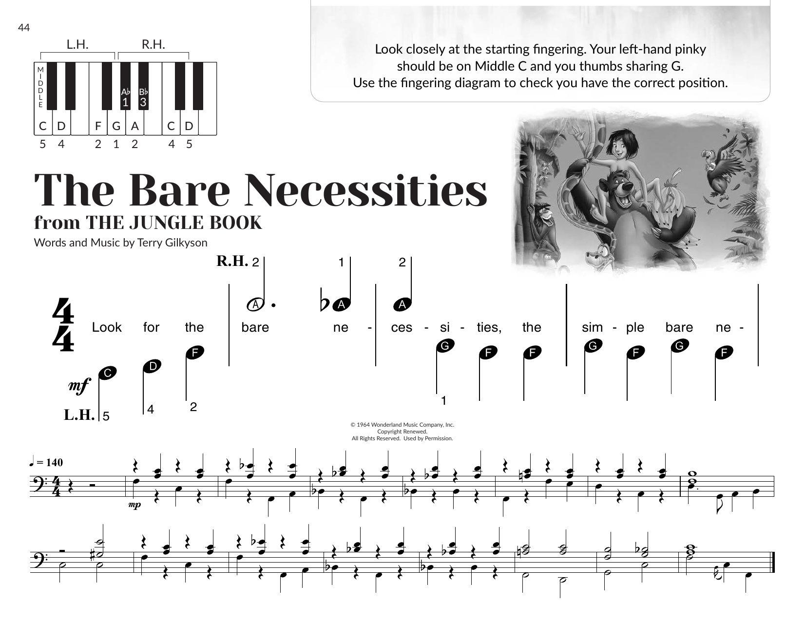 Product picture to: The Bare Necessities (from The Jungle Book) (arr. Brittany McCorriston)