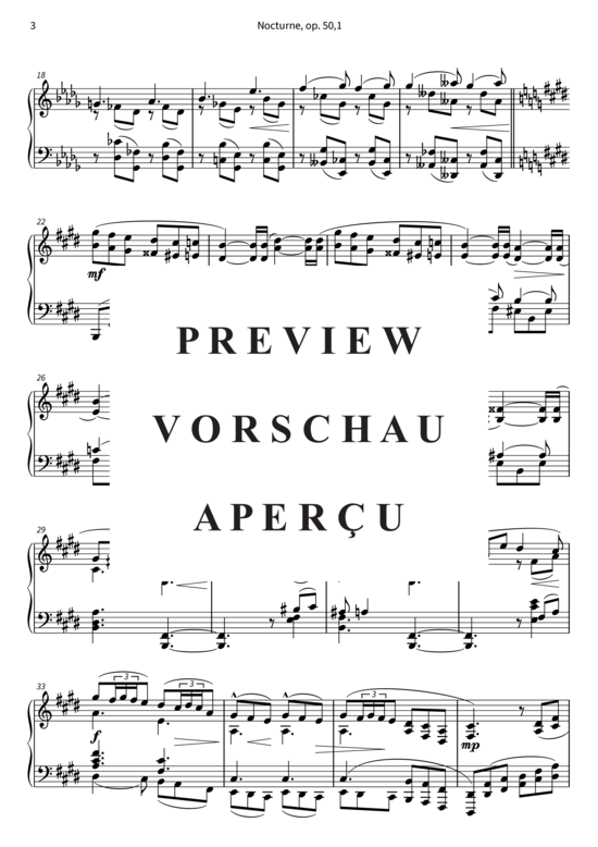 Produktgalerie: Seite 5 von 6 Nocturne op. 50,1 , , Klavier Solo