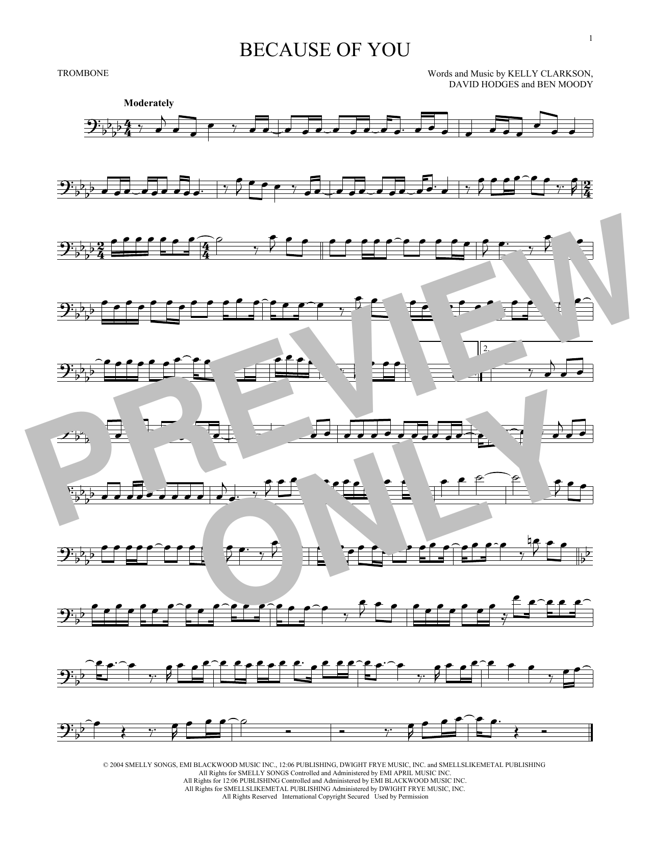 Product gallery: Page 1 of 1 Because Of You, Kelly Clarkson