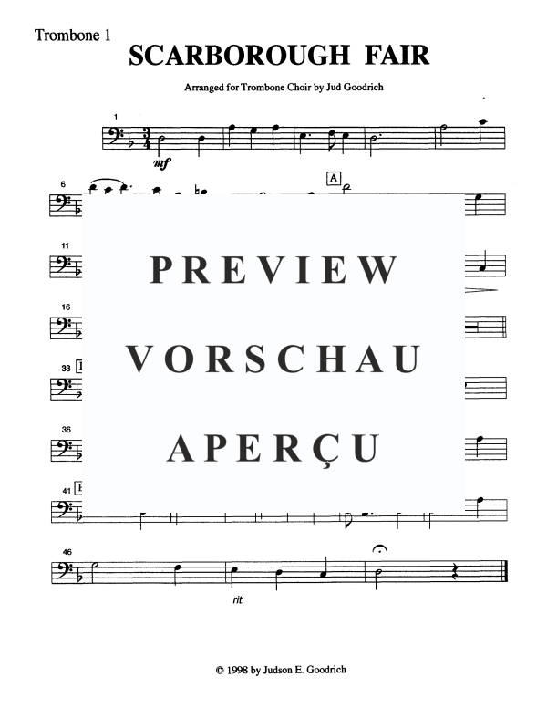 Produktgalerie: Seite 6 von 10 Scarborough Fair, , Posaunen Quintett