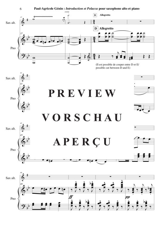 Product gallery: Page 7 of 19 Introduction et Polacca Opus 15, no. 2 , , (alto/baritone saxophone + piano)