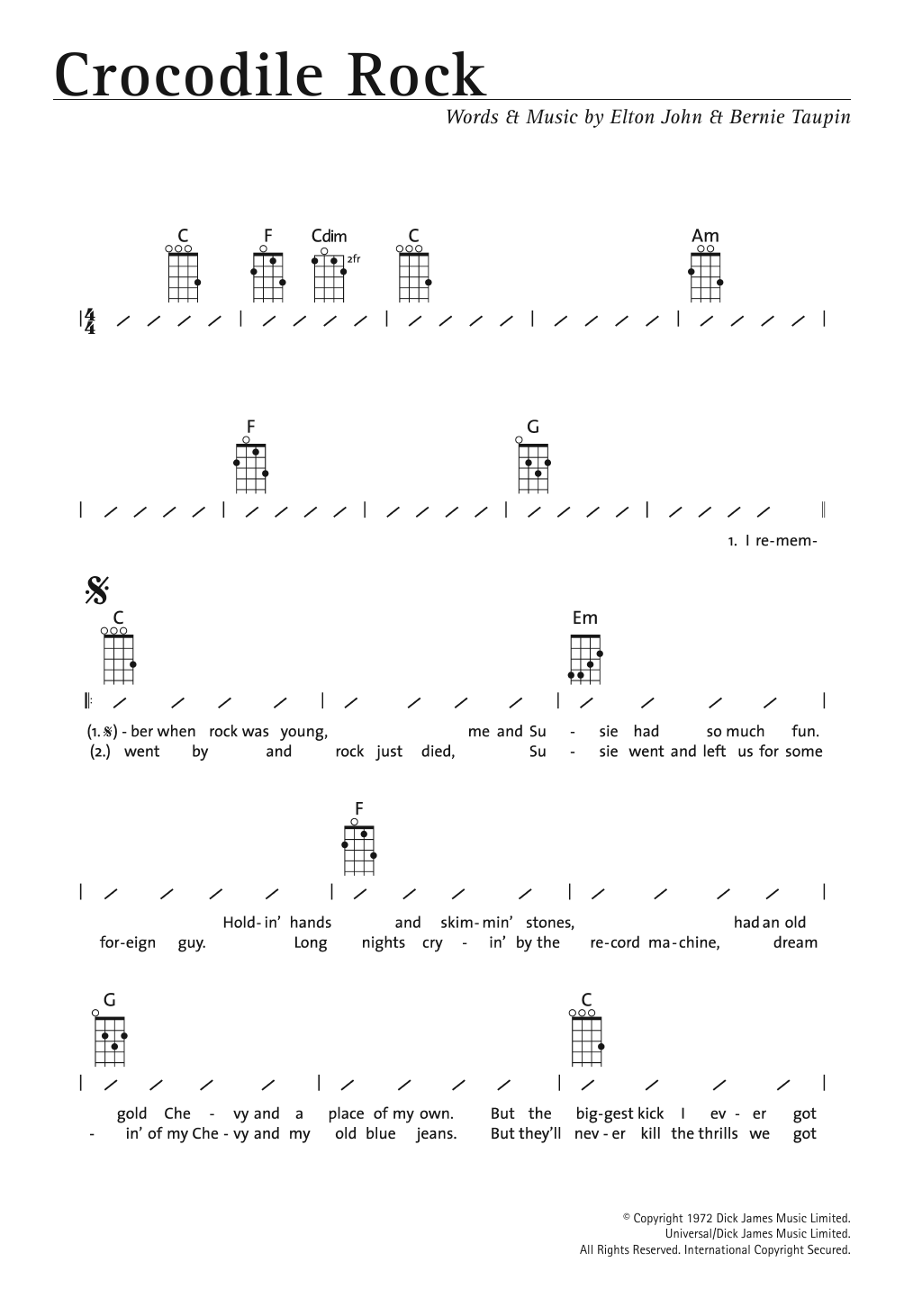 Product gallery: Page 1 of 1 Crocodile Rock, Elton John