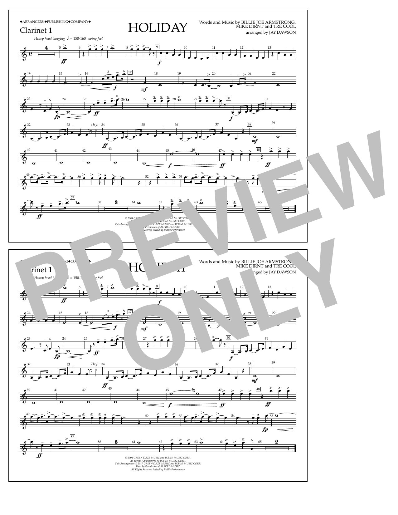 Product picture to: Holiday - Bb Clarinet 1