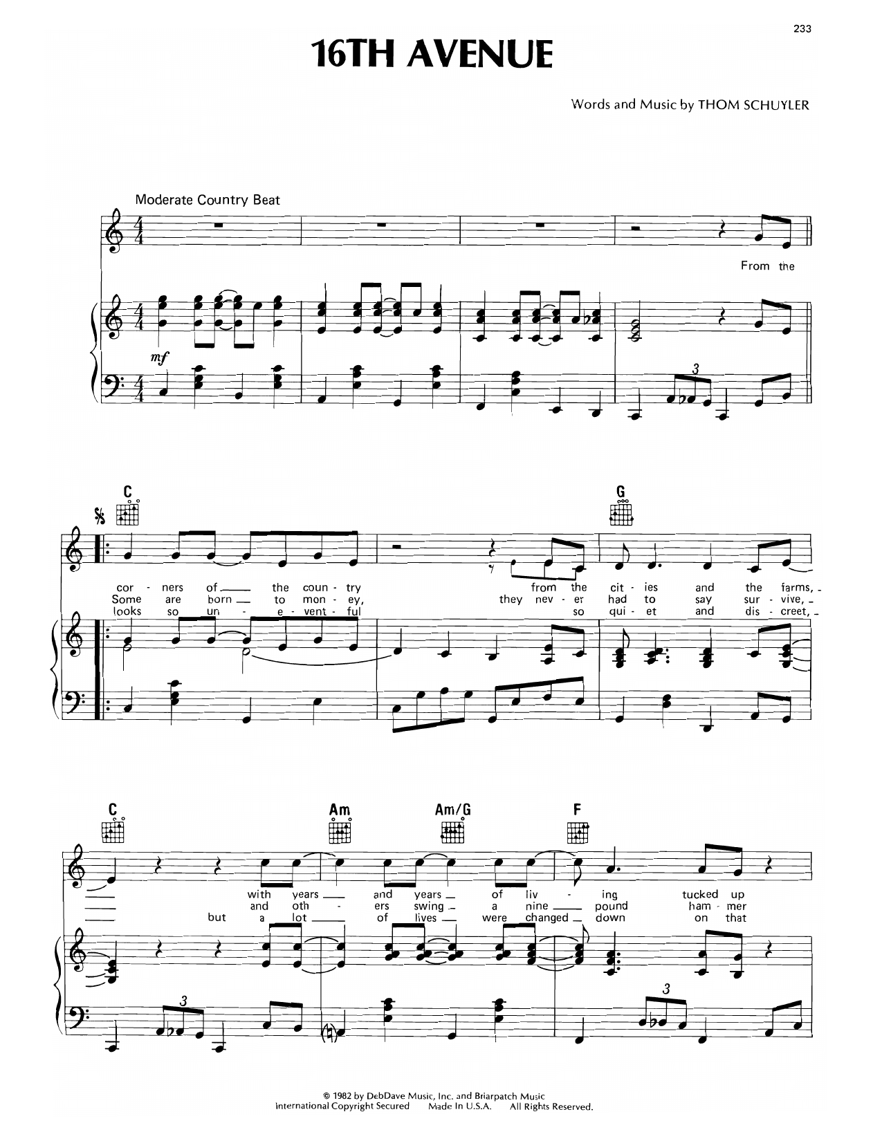 Produktgalerie: Seite 1 von 1 16th Avenue, Thom Schuyler, Gesang, Gitarre, Klavier