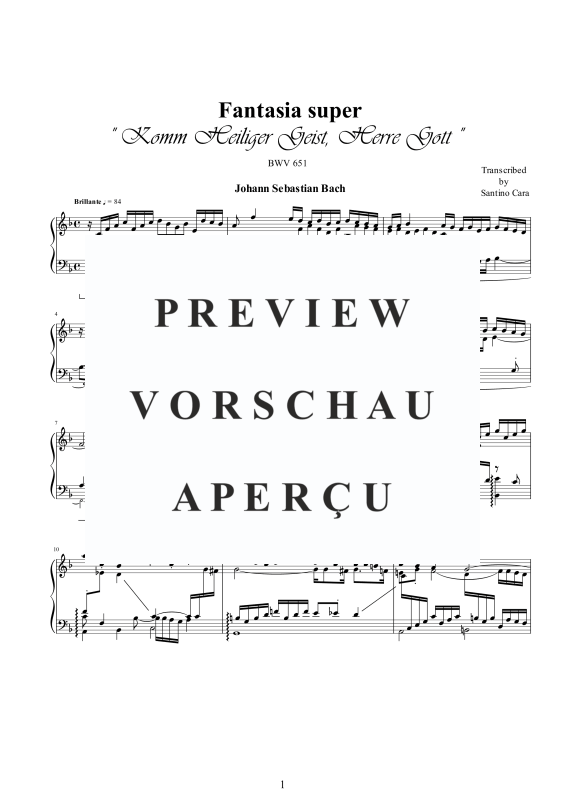 Produktgalerie: Seite 2 von 9 Fantasia super in F-Dur BWV 651, , Klavier Solo
