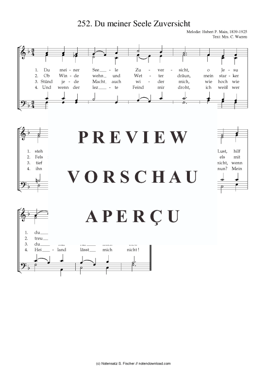 Product picture to: Du meiner Seele Zuversicht Hubert P. Main, 1839-1925 / Mrs. C. Warren