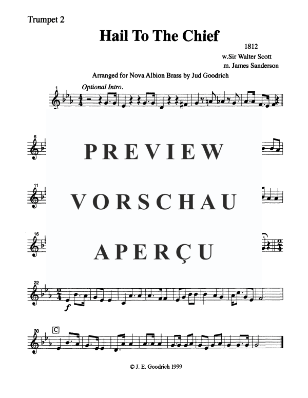 Produktgalerie: Seite 6 von 9 Hail to the Chief, , Blechbläser Quintett