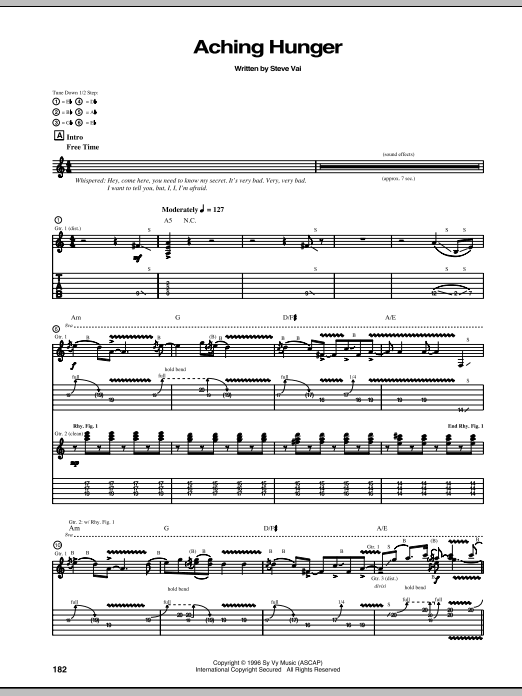 Produktgalerie: Seite 1 von 1 Aching Hunger, Steve Vai, Gitarre