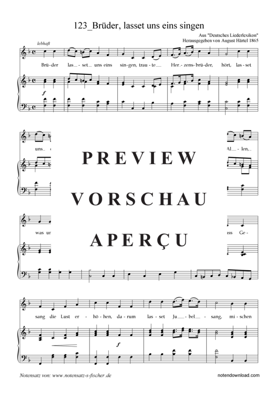 Product gallery: Page 2 of 3 Brüder, lasset uns eins singen , , Piano and Voice
