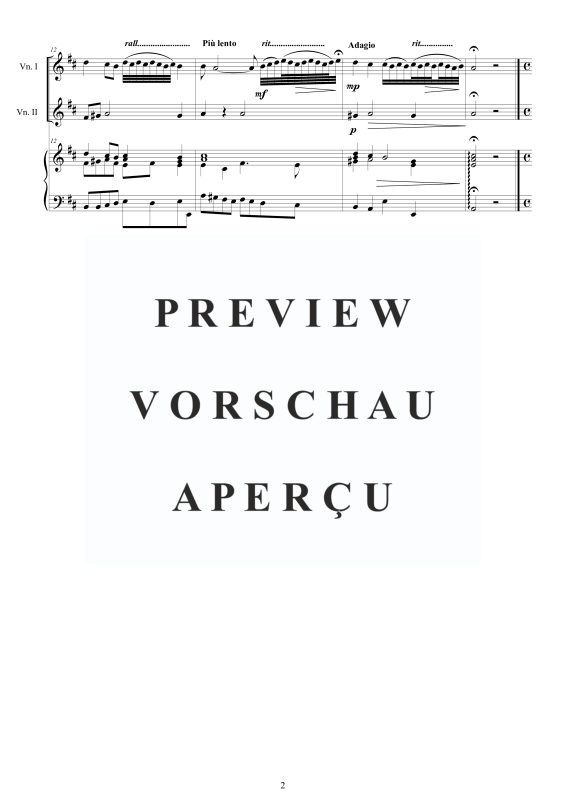 Produktgalerie: Seite 3 von 11 Trio Sonata No.3 in D-Dur Op.1, , 2 Violinen und Cembalo