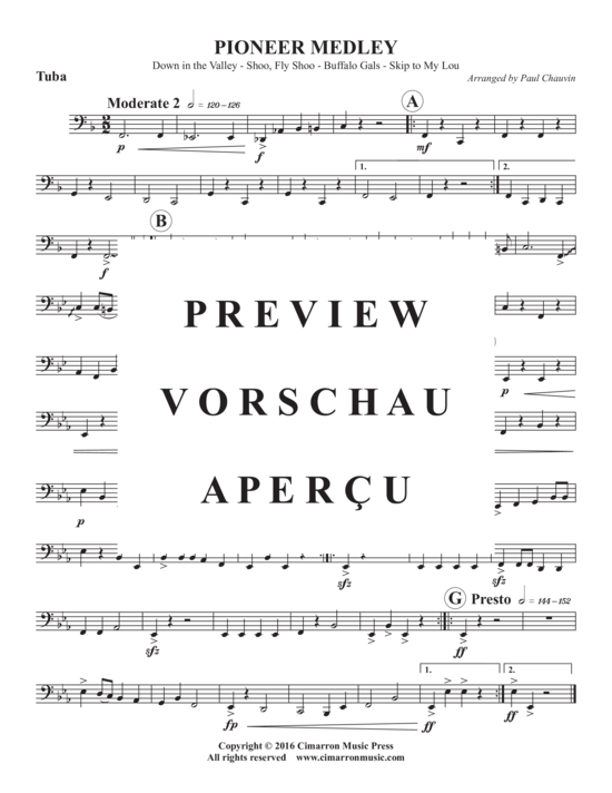 Produktgalerie: Seite 8 von 8 Pioneer Medley , , (Blechbläser Trio für Trompete in B, Horn in F oder Posaune + Tuba)