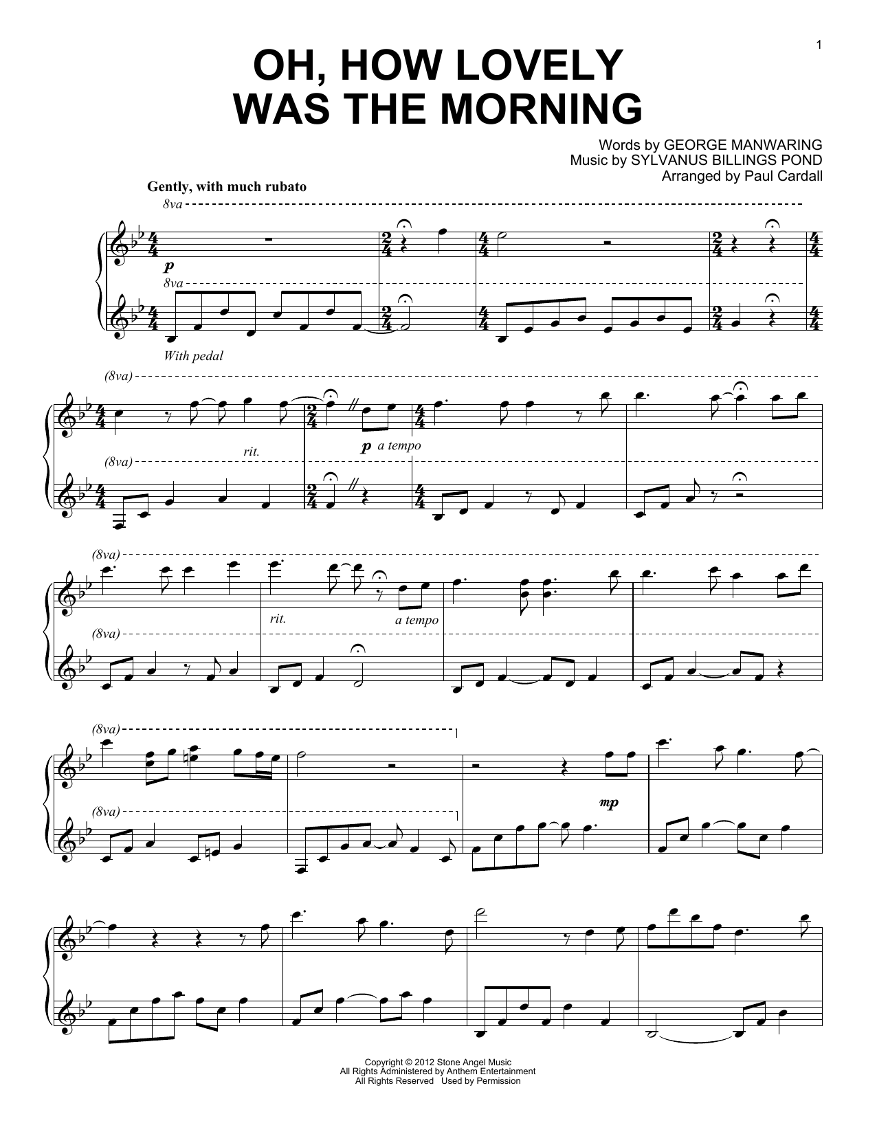 Product picture to: Oh, How Lovely Was The Morning (arr. Paul Cardall)