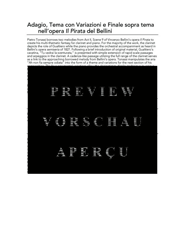 Product gallery: Page 4 of 11 Adagio, Tema con Variazioni e Finale sopra il tema nell´opera Il Pirata del Bellini, , (clarinet in Bb and piano)