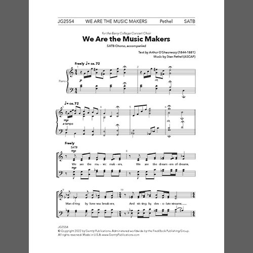 cover: We Are The Music Makers, Stan Pethel, Chor