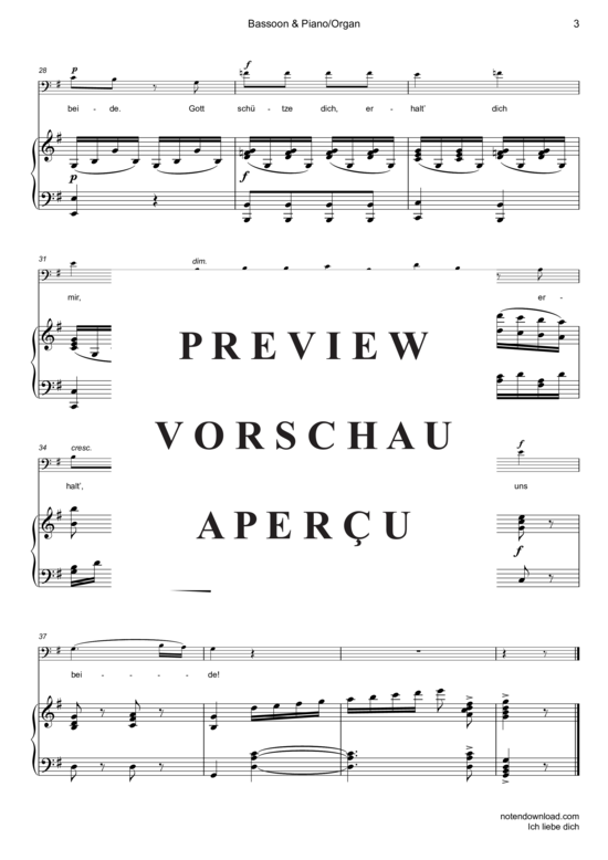 Product gallery: Page 4 of 7 Ich liebe dich , , (bassoon + piano/organ)