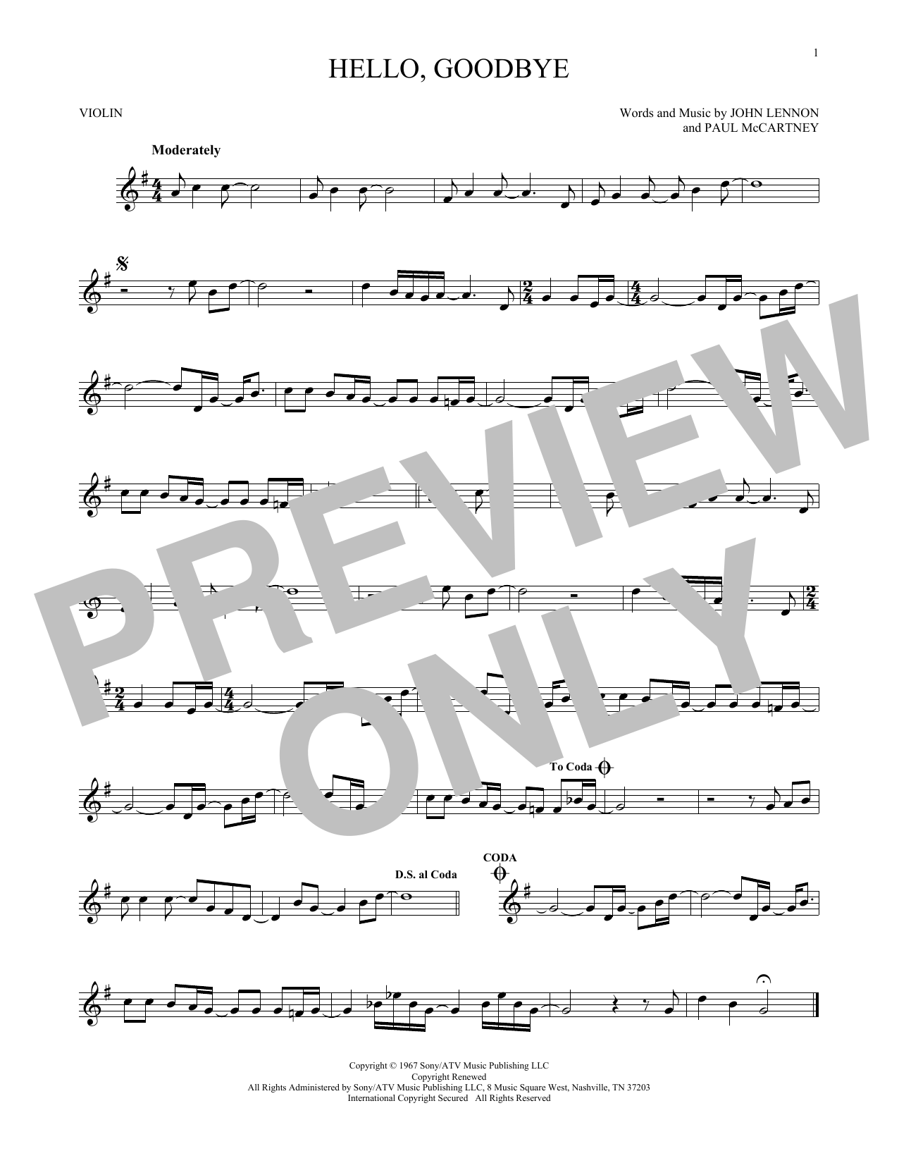 Product gallery: Page 1 of 1 Hello, Goodbye, The Beatles