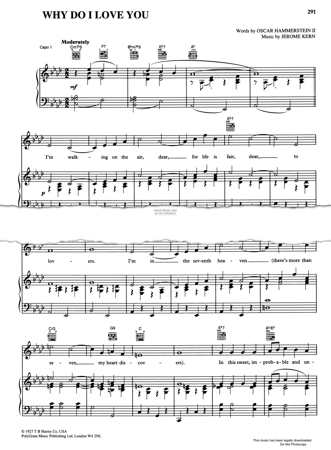 Product gallery: Page 1 of 1 Why Do I Love You?, Jerome Kern